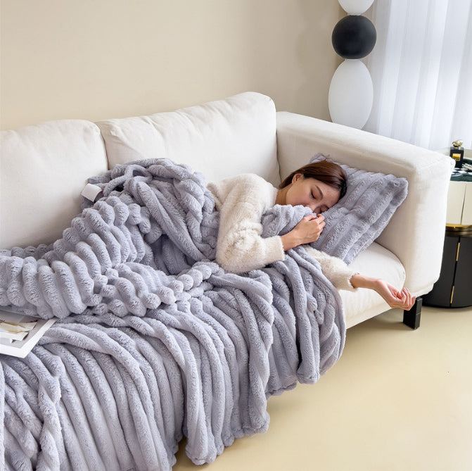 CloudSoft Bubble Plush Throw Blanket