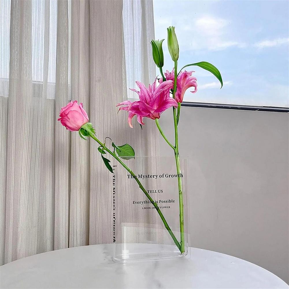 Clear Acrylic Book Vase
