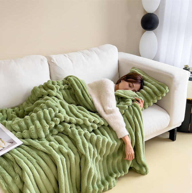 CloudSoft Bubble Plush Throw Blanket