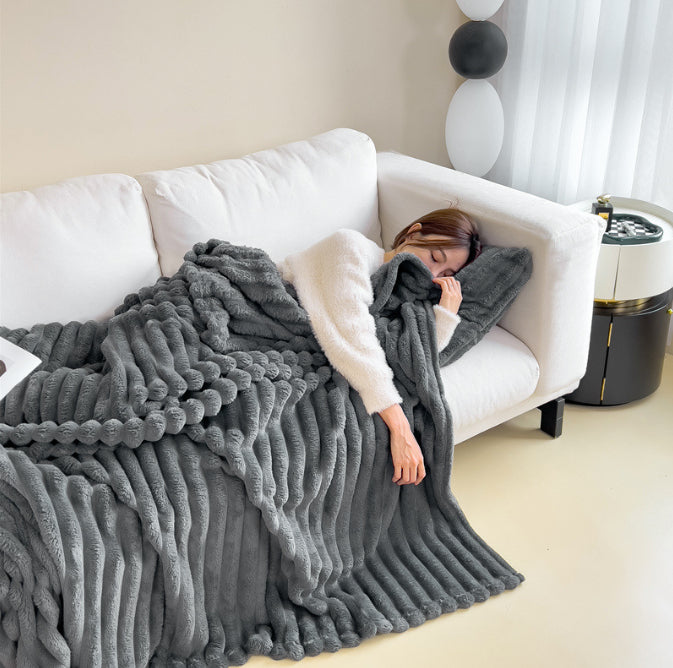 CloudSoft Bubble Plush Throw Blanket