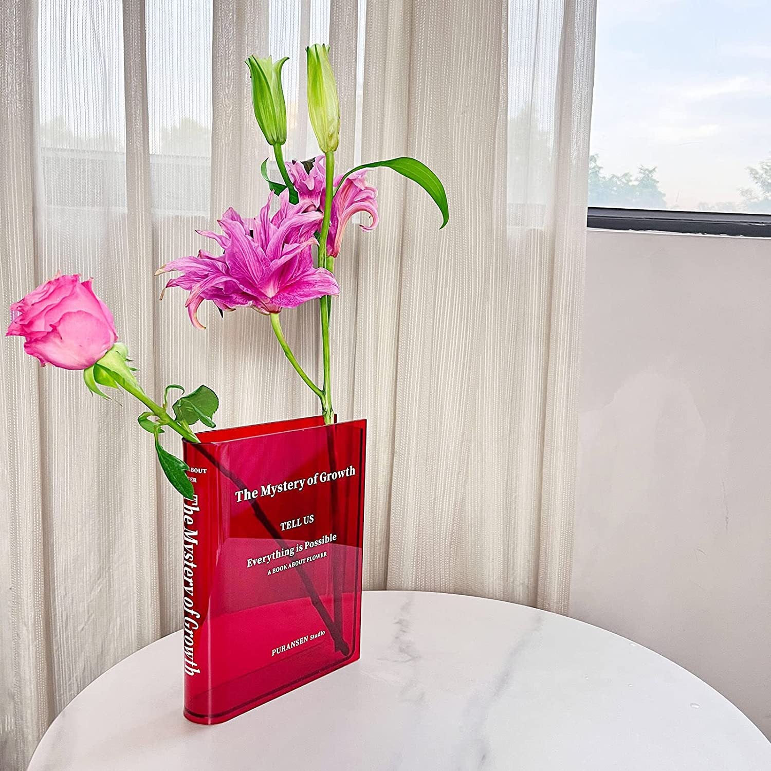 Clear Acrylic Book Vase