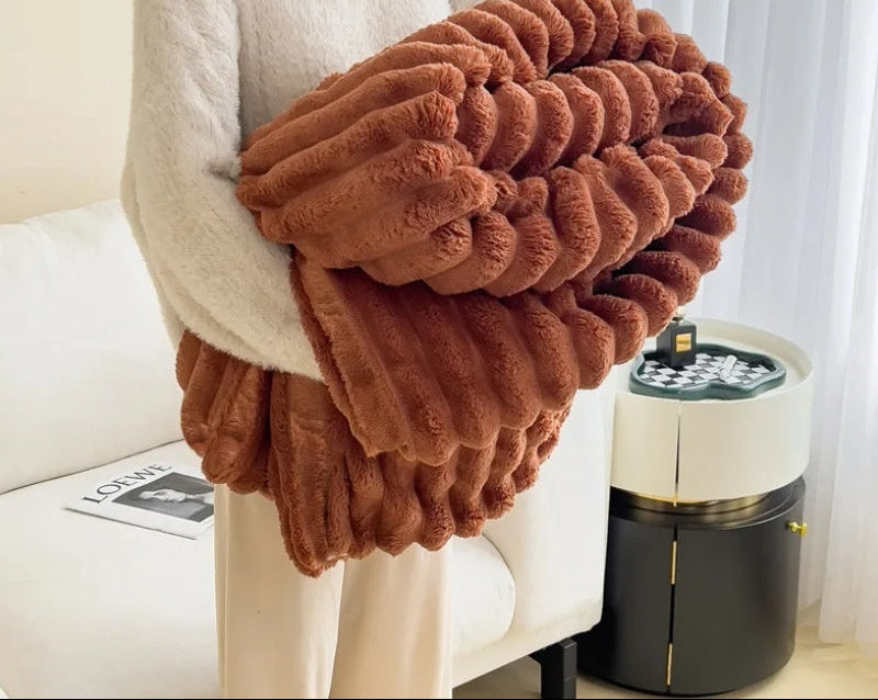 CloudSoft Bubble Plush Throw Blanket