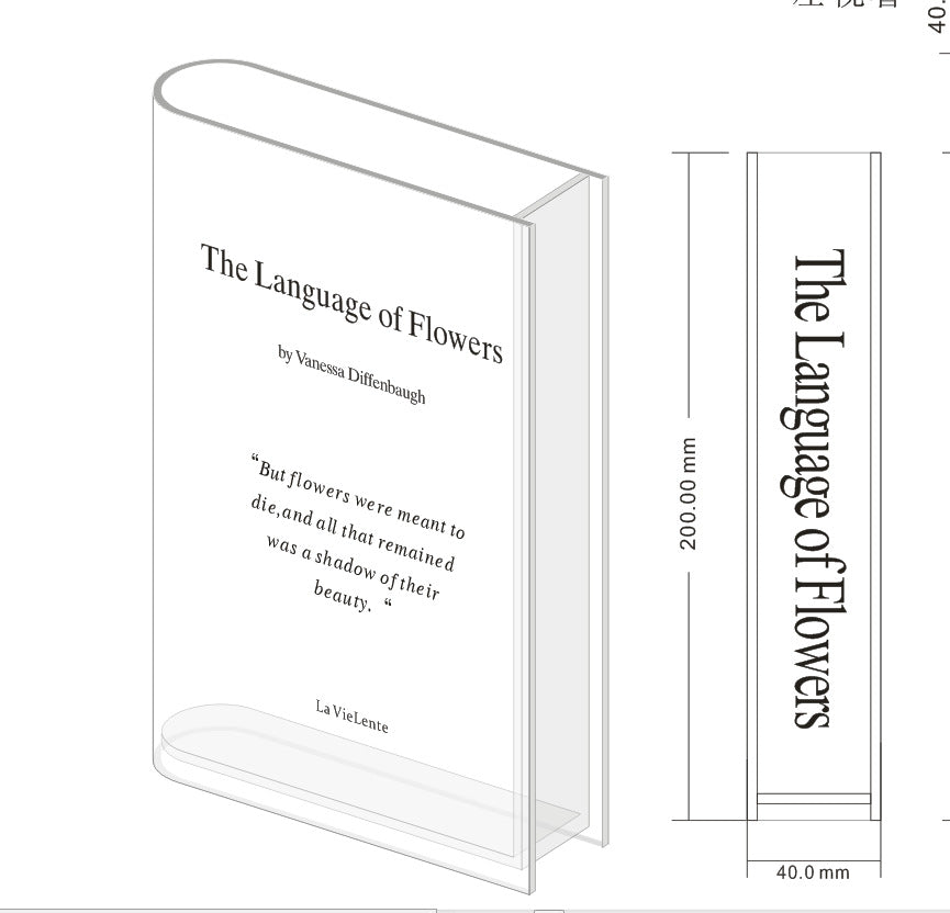 Clear Acrylic Book Vase