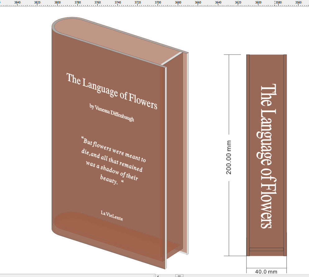 Clear Acrylic Book Vase