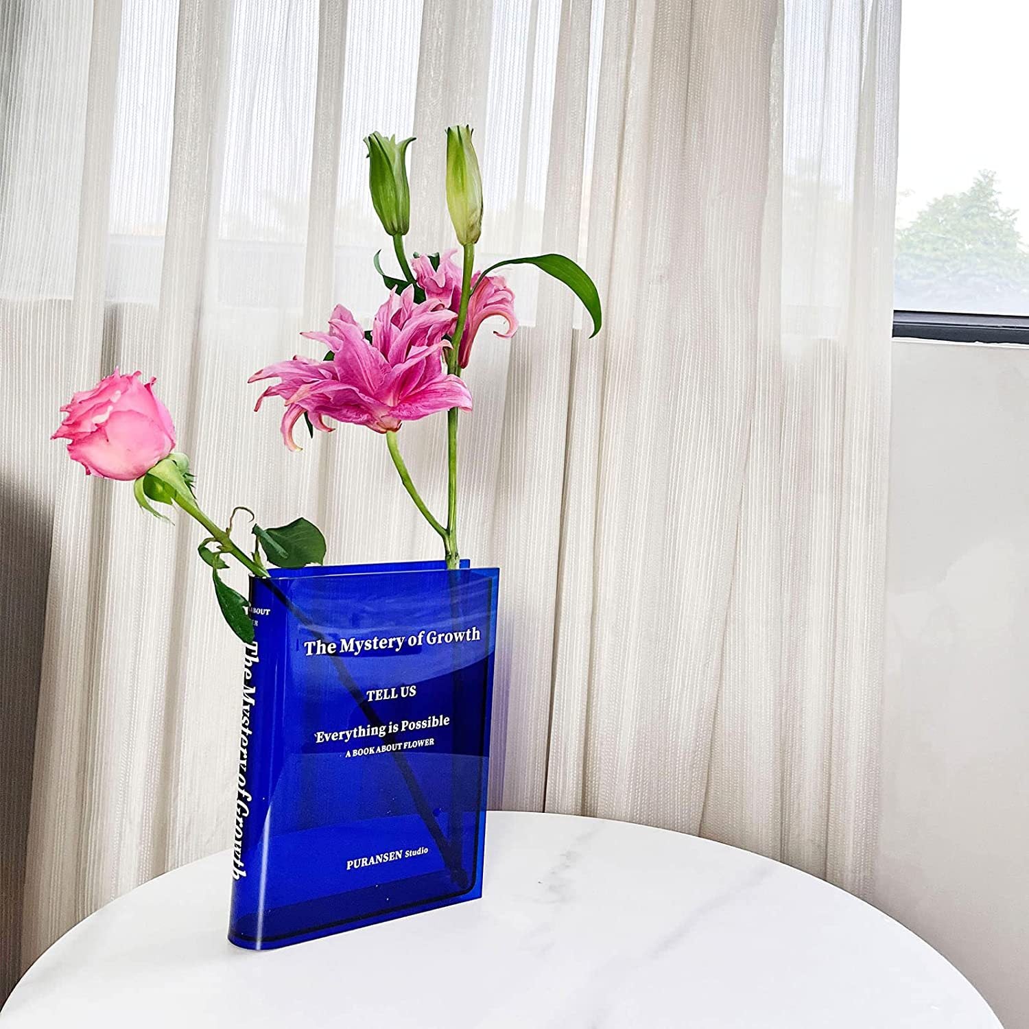 Clear Acrylic Book Vase